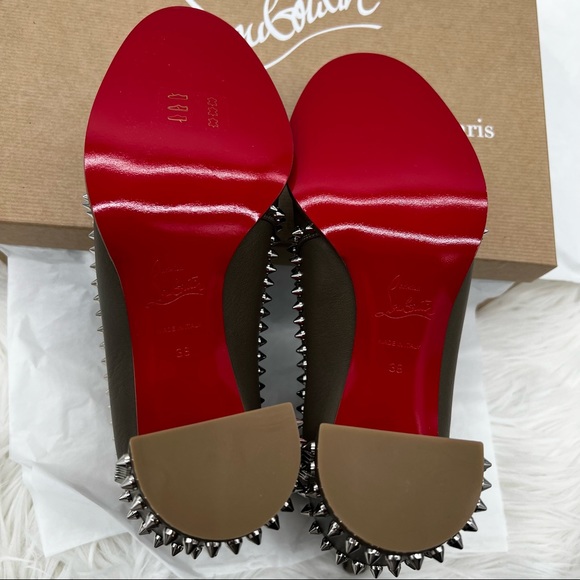 Christian Louboutin | Out Line Spiked Leather Ankle Boots - Picture 15 of 15